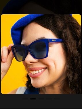 Goodr Bold Blue Cat-Eye Sunglasses for Women